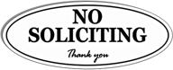 🚫 waterproof oval no soliciting sign for enhanced seo logo