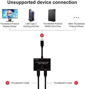 img 3 attached to 🔌 CableDeconn USB-C Type-C 8K Video Bi-Direction Switch Cable – USB 3.1 C Gen 2 (8K@30Hz, 4K@120Hz) Power Delivery 100W – 10Gbps Data Transfer – Splitter Converter