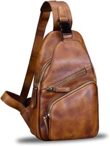 img 4 attached to 🎒 Authentic Handmade Crossbody Backpacks: Versatile Daypacks for a Stylish Casual Look