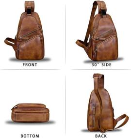 img 1 attached to 🎒 Authentic Handmade Crossbody Backpacks: Versatile Daypacks for a Stylish Casual Look