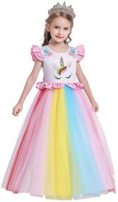 img 3 attached to 👸 MYRISAM Multicolored Girls' Birthday Princess Performance Dresses