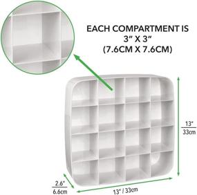 img 2 attached to MDesign Plastic Closet Accessory Drawer Organizer - Store Belts, Ties, Socks, Watches & More - 16 Sections - Light Gray