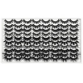 img 3 attached to 👁️ Wholesale 40 Pairs of False Eyelashes - Long, Thick, Dramatic Style - Faux Mink 3D Lashes - Full Volume and Fluffy - Pack of 10 Different Styles