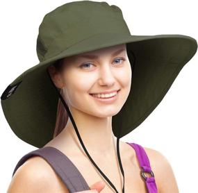 img 4 attached to 🌞 Outdoor UV Protection Wide Brim Safari Cap for Women - Sun Hat