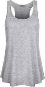 img 3 attached to Miusey Women's Loose Fit Sleeveless Racerback Yoga Tank Top for Workouts