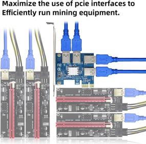 img 3 attached to PCIe 1 to 4 Riser Card: High-performance PCI Splitter for Bitcoin Miners – 4 PCI-e USB 3.0 Ports Adapter