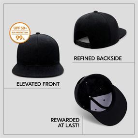 img 3 attached to 🧢 CHOK.LIDS Flat Bill Visor Classic Snapback Hat: Trendy Adjustable Brim High Top End Baseball Cap