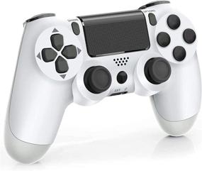 img 4 attached to 🎮 PS4 Controller, Wireless Bluetooth Gamepad Joystick Remote Controller for PS4/PRO/SLIM with Motion Motors and Audio Function Non-OEM, (Glacier White)