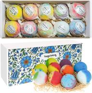 nagaliving organic bath bombs gift set - 10 fizzy bubble bath treats for valentine's day and christmas logo