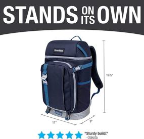 img 1 attached to 🎒 CleverMade Cardiff Backpack Cooler Bag - Insulated 24 Can Soft Leakproof Cooler with Bottle Opener, Dry Storage Compartments, Mesh Side Pockets - Navy