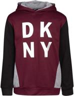 dkny fleece pullover sweatshirt pockets boys' clothing and fashion hoodies & sweatshirts 标志