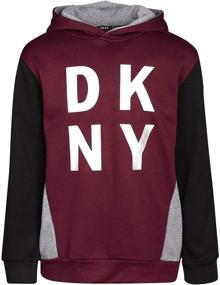 img 4 attached to 👕 DKNY Boys' Fleece Pullover Sweatshirt with Pockets - Fashion Hoodies & Sweatshirts