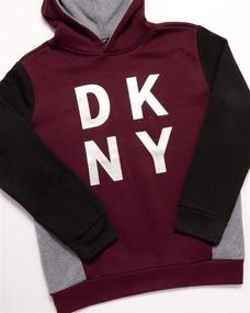 img 3 attached to 👕 DKNY Boys' Fleece Pullover Sweatshirt with Pockets - Fashion Hoodies & Sweatshirts