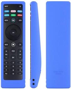 img 3 attached to Blue Silicone Case Cover for VIZIO XRT140 Watchfree Smart TV Remote - Shockproof, Washable, Anti-Dirty Skin with Remote Loop for Anti-Loss