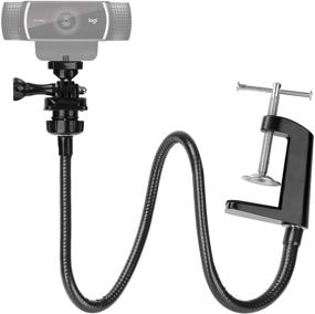 img 4 attached to 📷 Upgraded STORAGEGEAR Webcam Stand with Flexible Gooseneck Arm and Clamp - Compatible with Logitech C920, C922, C922x, C930, C615, C925e, Brio 4K