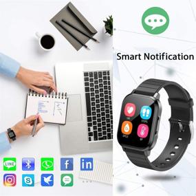 img 1 attached to 📱 Последние умные часы 2021 для мужчин и женщин - 1,4" сенсорный экран, монитор сердечного ритма, водостойкость IP67, трекер фитнеса для iPhone и Android