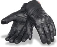 🧤 men's full finger motorcycle gloves - mobile-friendly cowhide leather gloves for motorbike, atv, camping, climbing, hiking, work, and outdoor sports logo