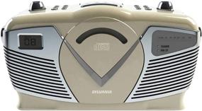img 1 attached to 🎶 Sylvania Retro Style Portable CD Boombox with AM/FM Radio, Top Loader CD Player, Aux-in Jack, AC and Battery Compatible, LCD Display, Carrying Handle - Improved SEO