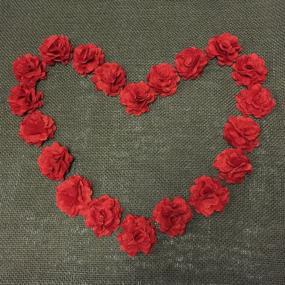 img 2 attached to 🌹 Navy Burlap Roses for Wedding Decor (Set of 20) - Allydrew Burlap Flower Embellishment