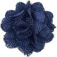 🌹 navy burlap roses for wedding decor (set of 20) - allydrew burlap flower embellishment logo