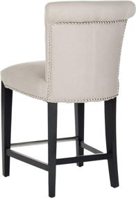 img 2 attached to Safavieh Mercer Collection Seth Taupe Linen 25.9-inch Counter Stool: Stylish and Versatile Seating Solution for Modern Living Spaces