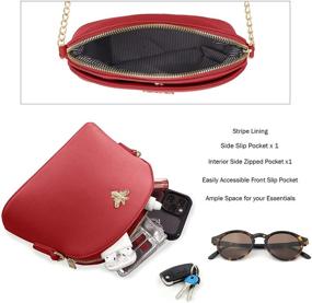 img 2 attached to 👜 Коллекция стильных и функциональных женских кожаных сумок EMPERIA с плечевыми ремнями и кошельком