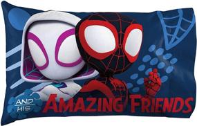 img 1 attached to 🕷️ Marvel Spidey and His Amazing Friends Team Spidey Twin Size Sheet Set - 3 Piece Set | Super Soft & Cozy Kid’s Bedding | Fade Resistant Microfiber Sheets (Official Marvel Product)