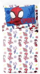 img 3 attached to 🕷️ Marvel Spidey and His Amazing Friends Team Spidey Twin Size Sheet Set - 3 Piece Set | Super Soft & Cozy Kid’s Bedding | Fade Resistant Microfiber Sheets (Official Marvel Product)