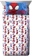 🕷️ marvel spidey and his amazing friends team spidey twin size sheet set - 3 piece set | super soft & cozy kid’s bedding | fade resistant microfiber sheets (official marvel product) logo