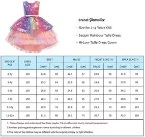 img 3 attached to 💃 Glamulice Rainbow Sequin Tulle Flower Girl Dress for Wedding Party, Bridesmaid, Birthday, Pageant - Ball Gown