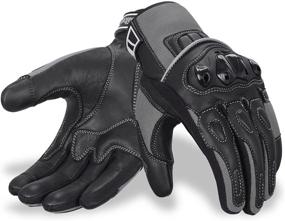 img 4 attached to 🧤 Oro Biker Motorcycle Gloves - Small Size, Black/Gray - Leather, Breathable Summer Mesh, Touch Screen - Ideal for Motorbike Powersports Racing, ATV, Riding Gloves