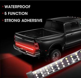 img 2 attached to 🚦 60-inch LED Strip Tailgate Light Bar with Reverse Brake Signal Combo | Compatible with Chevy, Ford, Dodge, Ram, Toyota, Nissan Pickup Trucks | DRL Daytime Running Light | Bed Liner LED