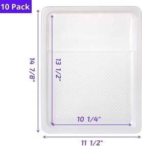 img 3 attached to 🎨 Bates- 9 Inch Paint Tray Liner, 10 Pack - Disposable Plastic Paint Trays for House Painting, Roller Tray, Paint Supplies