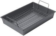 13-inch-by-9 chicago metallic professional 🍗 roast pan with non-stick rack in gray logo