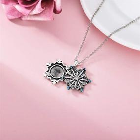 img 2 attached to 🌻 Sunflower Locket Necklace in 925 Sterling Silver for Women - Holds Pictures, with Sunflower, Bee, and Butterfly Pendant - Symbolizes Sunshine and Beauty