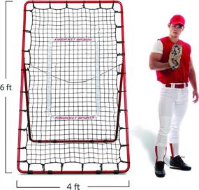 img 2 attached to 🔥 Rukket Pitch Back Trainer - Improve Baseball/Softball Pitching and Throwing Skills with Adjustable Angle Rebounder