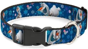 img 3 attached to Buckle Down Plastic Clip Collar Snowflakes Dogs