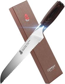 img 4 attached to TUO Serrated Bread Knife 8 inch - Premium Kitchen Bread Cutter Cake Slicing Knife - High Carbon German Stainless Steel - Comfortable Pakkawood Handle - Osprey Series with Gift Box