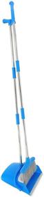 img 2 attached to Xifando Extendable Long Handle Broom and Dustpan Set: Lightweight Stainless Combo for Household Indoor or Outdoor Use (Blue)