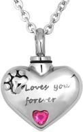 cooljewelry necklace footprint cremation stainless logo