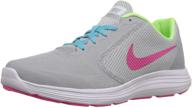 nike youth revolution 3 (gs) running shoes logo