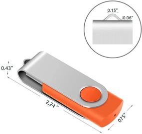 img 1 attached to 10-Pack of Enfain 1GB USB Thumb Drives in Vibrant Orange – Highly Visible and Convenient