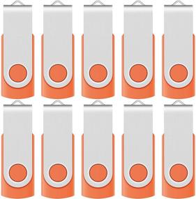 img 4 attached to 10-Pack of Enfain 1GB USB Thumb Drives in Vibrant Orange – Highly Visible and Convenient