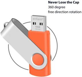 img 2 attached to 10-Pack of Enfain 1GB USB Thumb Drives in Vibrant Orange – Highly Visible and Convenient