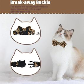 img 2 attached to QuTZ Breakaway Cat Collar with Bell and Bow Tie, 2 Pack Cat 🐱 Collars for Male and Female Cats - Adjustable Length, Cute Fabric and 10 Stylish Designs