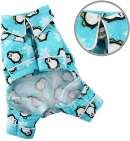 img 2 attached to Turquoise X-LARGE Penguins and Snowflake Flannel Dog Pajamas