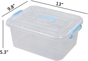 img 3 attached to 📦 Set of 2 Ponpong 8L Plastic Storage Containers with Lid and Handles