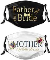 👰 soft reusable adjustable bride and groom face masks - yanghl wedding couple engagement party scarf, breathe easy with 2 filters logo