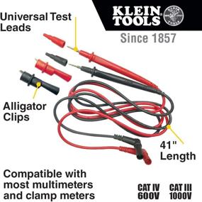 img 3 attached to 🔌 Enhanced Test Lead Set with Right Angle - Klein Tools 69410