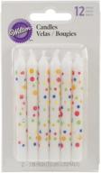 wilton sweet dots party candles, 12-pack logo